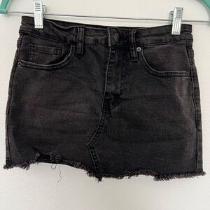 Fashion Nova Raven Denim Mini Skirt - Black Wash